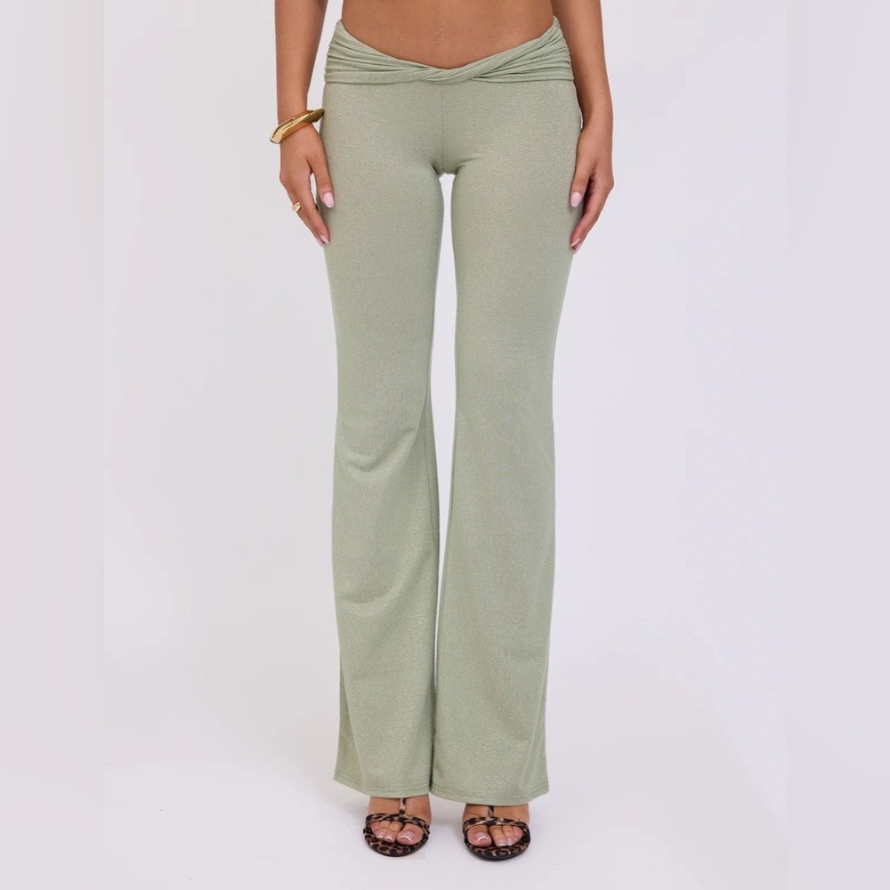 NWT Tiger Mist Amethyst Pant Green Sparkle size XXS